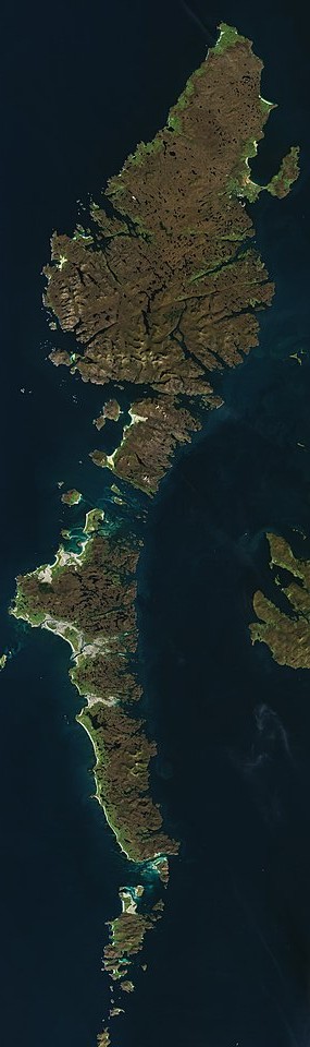 Satellite view of the Hebrides